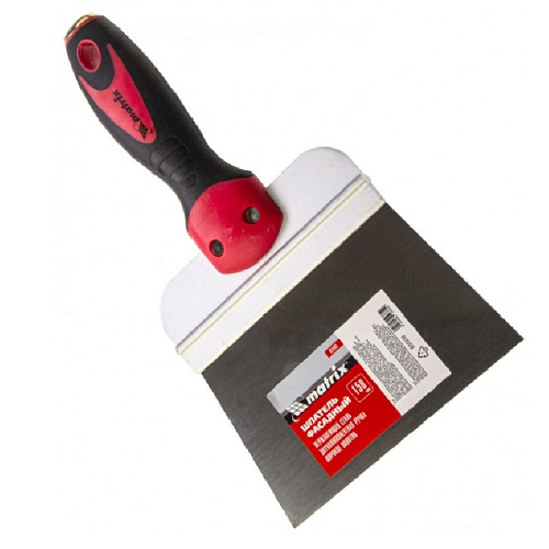 Шпатель фасадный нержавеющая сталь 150мм 2-компонентная ручка широкое полотно MATRIX