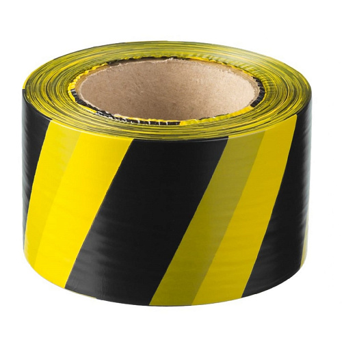Сигнальная лента черно-желтый 75ммх200м ЗУБР Мастер