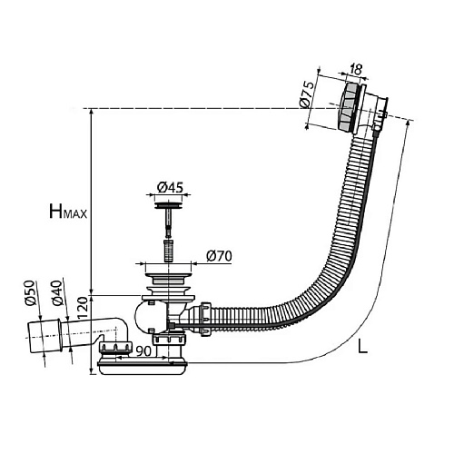 Ванна акриловая AM.PM 170х70 Sense New с каркасом