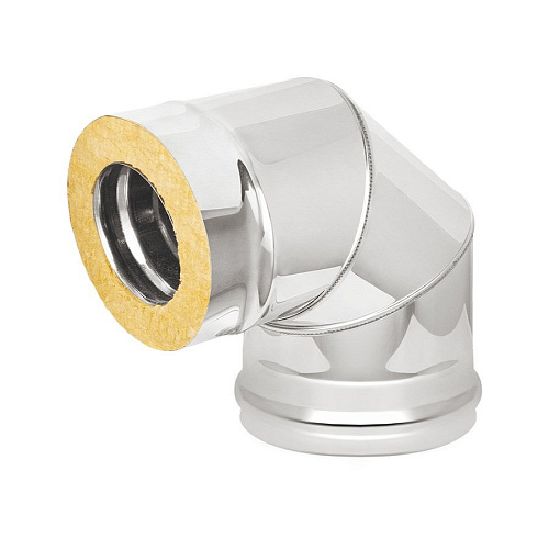 Отвод-сэндвич 90 градусов из нержавеющей стали 1мм D150х250