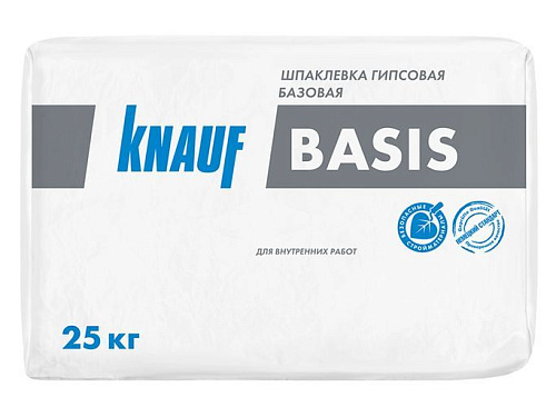 Шпаклевка гипсовая KNAUF BASIS базовая 25 кг