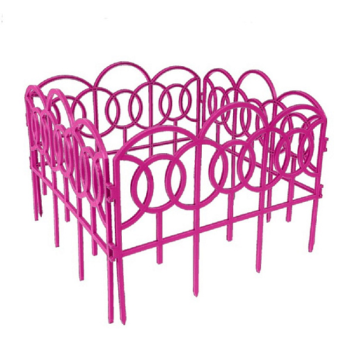 Заборчик Роккоко 3м розовый 7 секций