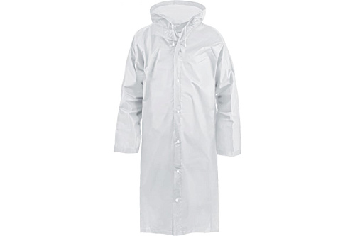 Дождевик белый EVA с капюшоном