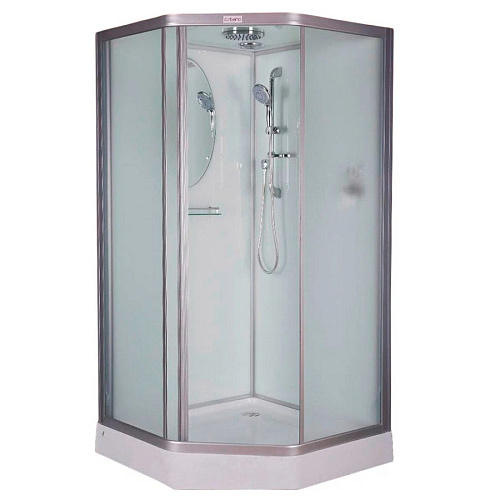 Душевая кабина Esbano ESKB100PR 100x100x210см, профиль хром матовый, стекло рифленое