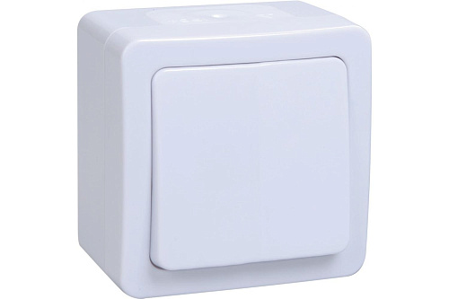 Выключатель проходной IEK Гермес PLUS ВСп20-1-0-ГПБ одноклавишный наружный IP54 белый