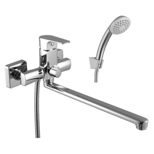 Смеситель Плюс Фактор  универсальный с плоским изливом LM1651C