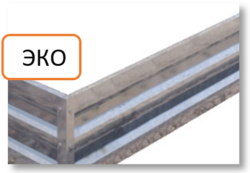 Грядка ЭКОоцинкованная h 16 1х2 м без перфорации