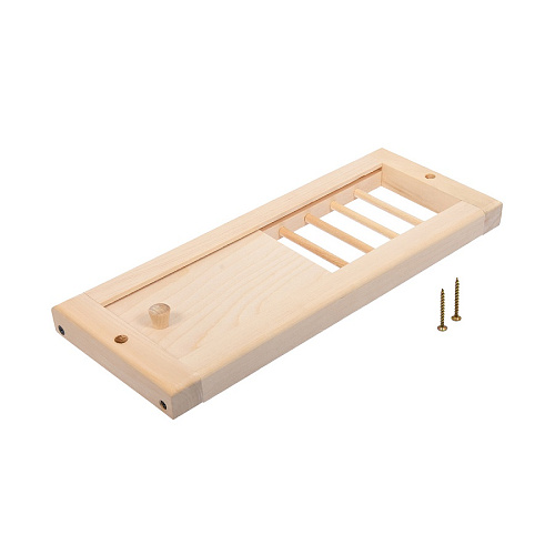 Решетка вентиляционная с задвижкой 315х165мм липа