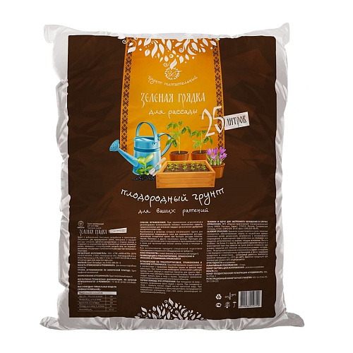 Почвогрунт для рассады Зеленая грядка 25л