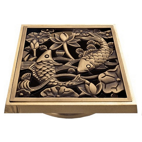 Трап душевой бронза 100х100 G81002-4