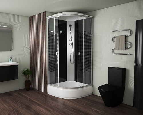 Душевая кабина Niagara NG-3504-14BLACK 90x90 мозаика