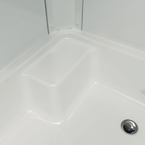 Душевая кабина Triton Коралл 120х80 В правая, стекл.мозаика,проф.белый, средн. под.,сифон, 6 мест