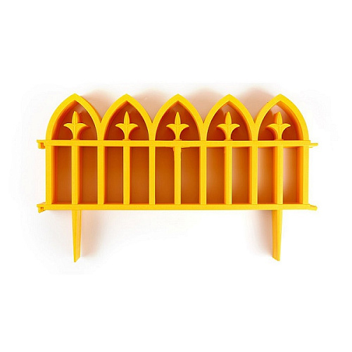 Заборчик Декоративный КОВАНЫЙ ЦВЕТОК желтый