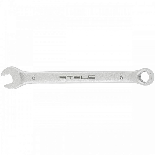 Ключ комбинированный 6мм матовый хром STЕLS