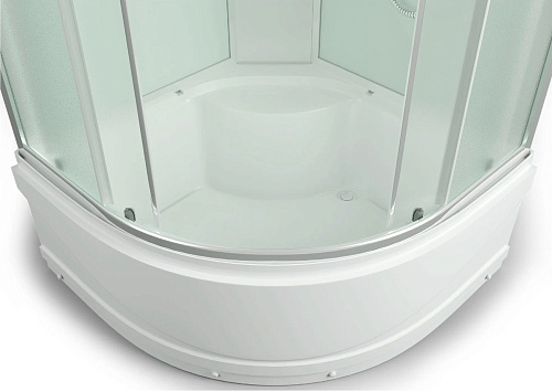 Душевая кабина Erlit ER3508TP-C3-RUS 80х80,1/4 круга, стекл.матовое,профиль серебр высокий под,сифон