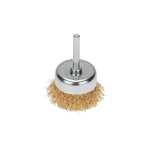 Щетка-крацовка чашечная латунная витая проволока для дрели 50мм