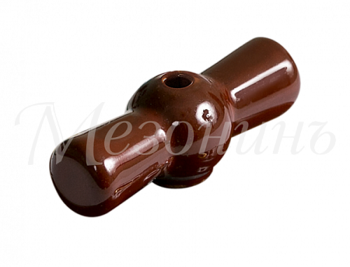 Ручка фарфоровая для поворотного выключателя, цвет - коричневая, ТМ  "МЕЗОНИНЪ" GE70001-04