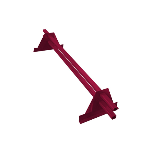 Снегозадержатель неоцинкованный круглая труба RAL3005 лапка-треугольная 3м