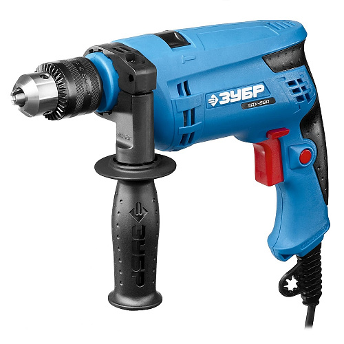 Дрель ударная Зубр патрон 13мм кейс 680Вт