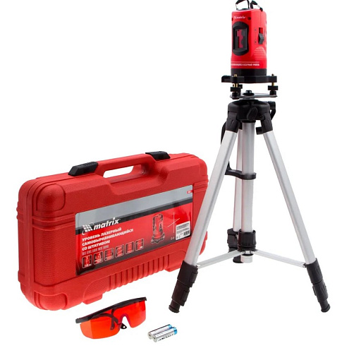 Уровень лазерный 10м, штатив 1150 мм, набор в кейсе, красный луч MTX
