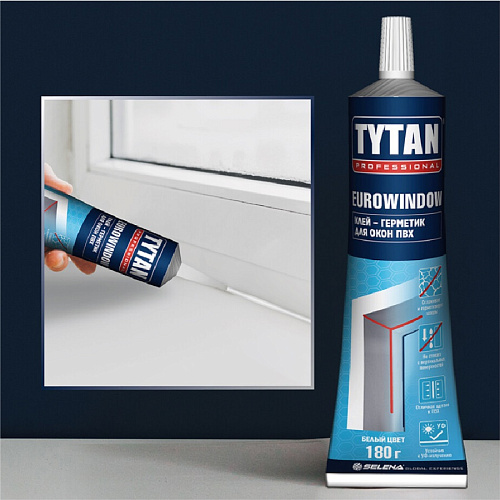 Клей-герметик Tytan Professional для окон ПВХ белый 200 гр