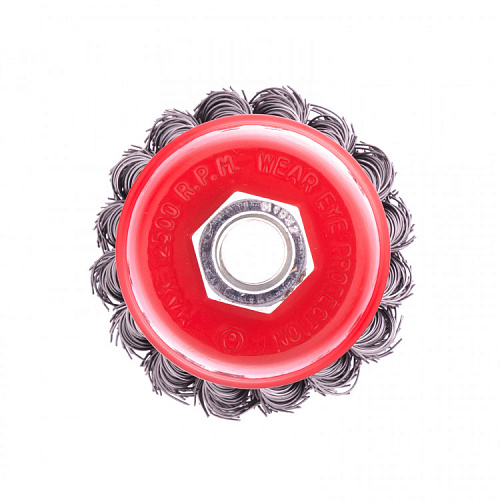 "Щетка для УШМ 65мм М14 чашка круч. проволока 0,5мм""MATRIX"""