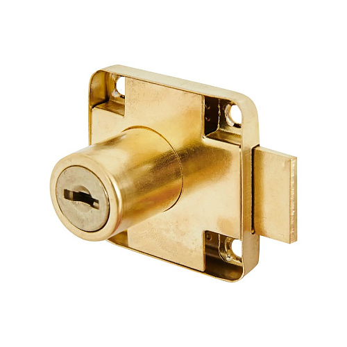 Замок мебельный накладной золото №9