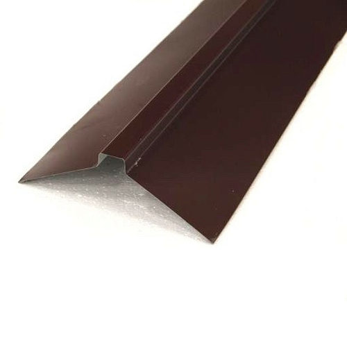 Планка конька фигурного 135х30х135 RAL8017 2м