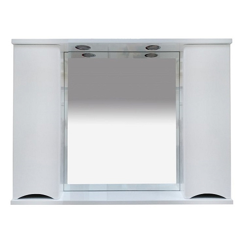 Зеркало-шкаф Элвис 105 белая эмаль со светом