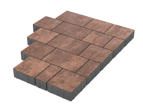 Плитка тротуарная Stellard Новый город Колормикс  240х160, 160х160,80х120х6 Мокко