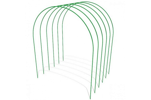 Дуги металлические для парника d 9 мм в ПВХ длина 4 м стенка 0,4 мм