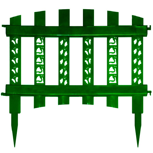 Заборчик Полисадник 3м темно-зеленый 8 секций