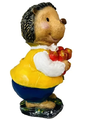 Садовая фигура Еж мультяшный с яблоками Н-38см