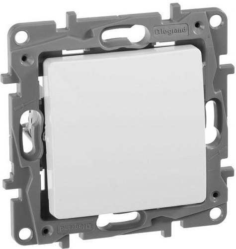 Переключатель Legrand ETIKA одноклавишный 10А, белый