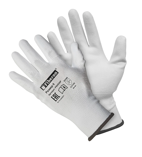 Перчатки х/б из полиэстра с полиуретановым покрытием №9 L