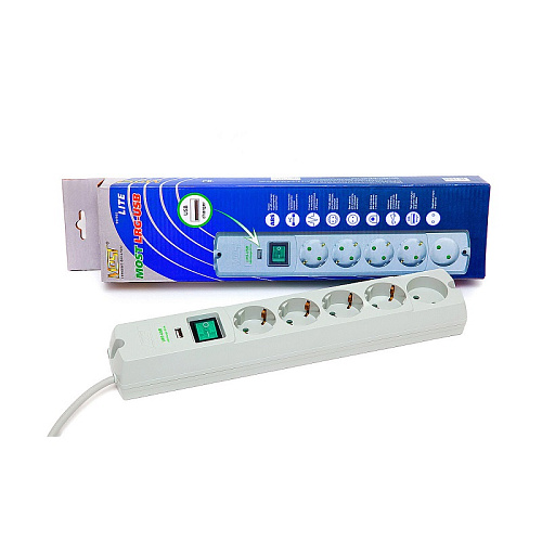 Сетевой фильтр MOST-LRG 1,6м 5 розеток