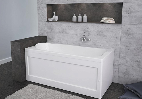 Ванна акриловая AQUANET West 140x70 прямоугольная с каркасом 205560