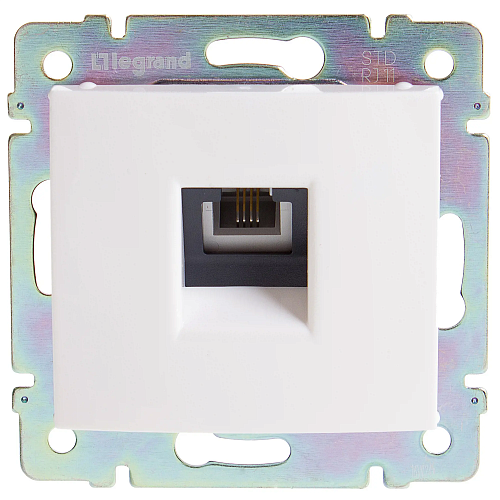 Розетка Legrand компьютерная одинарная скрытая установка белая