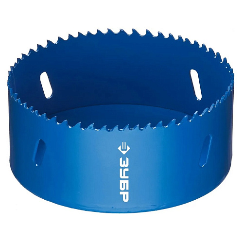 Коронка ЗУБР биметаллическая 102мм быстрорежущая сталь