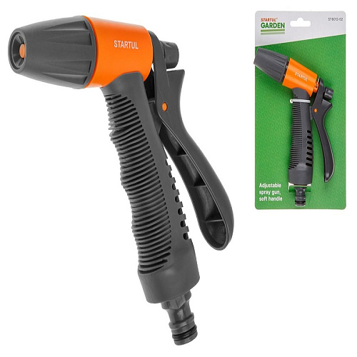 Пистолет-распылитель регулируемый с мягкой ручкой STARTUL GARDEN