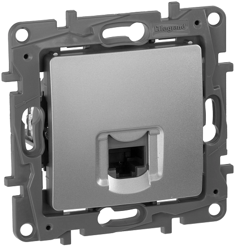 Розетка Legrand компьютерная скрытая установка алюминий