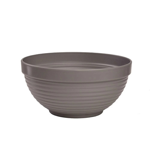 Кашпо-миска 9л серый муссон Парма