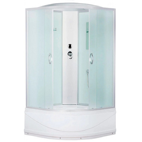 Душевая кабина Erlit ER3508TP-C3-RUS 80х80,1/4 круга, стекл.матовое,профиль серебр высокий под,сифон