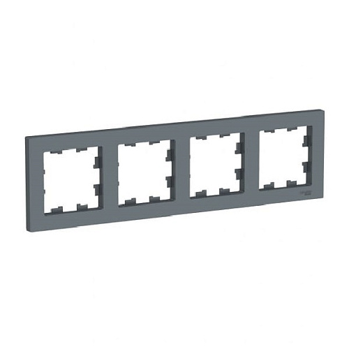 Рамка Schneider ATLASDESIGN 4 поста грифель