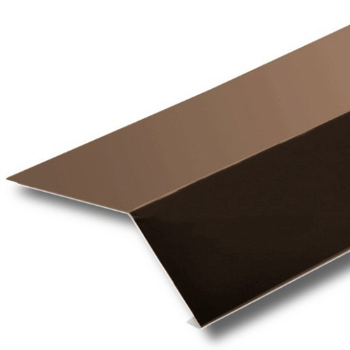 Планка торцевая фигурная 90х115 RAL8017 2м