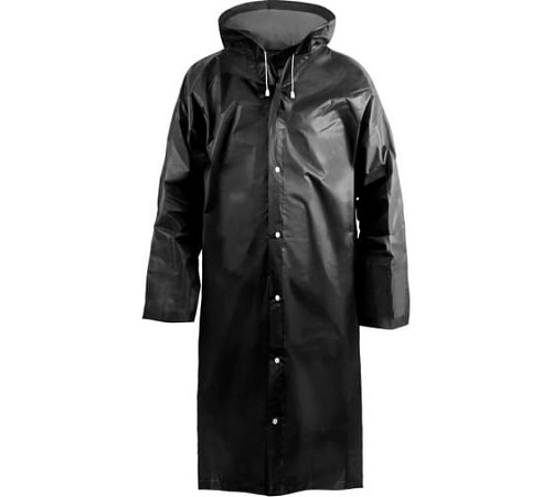 ДождевикEVА с капюшоном на кнопках черный