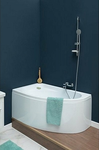 Ванна акриловая асимметричная AQUANET Mia 140x80 L Левая с каркасом 246817