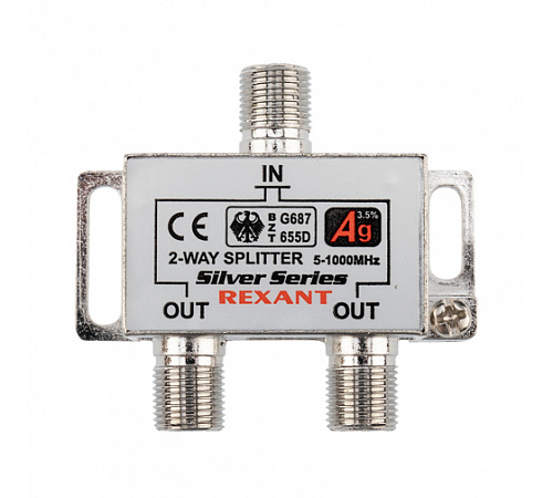 РазветвительТВ сигнала REXANT 05-6101 на 2ТВ F-штек