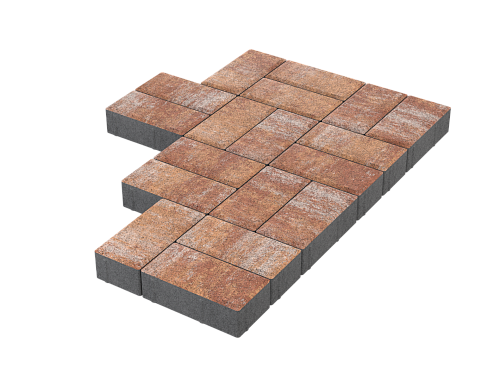 Плитка тротуарная Stellard Старый город Колормикс 120х180, 120х120, 120х90х60 голден