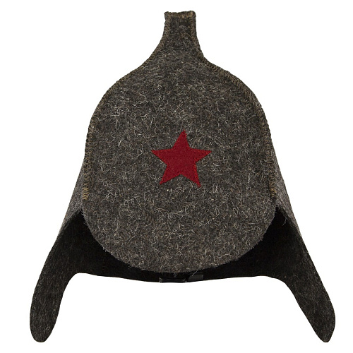 Шапка для бани Буденовка темная